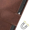Pikkukuva 4 / 6: Kotelo Xiaomi Poco M6 rannehihnalle Flip Lompakkoteline Tummanruskea