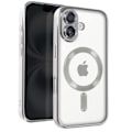Miniatyrbild 2 av 6: Coque - AVIZAR - iPhone 16 Plus - Silikon - Silver kromad kontur - Heltäckande kameraskydd Grå
