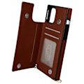 Pikkukuva 1 / 5: Coque Cordon - Ruskea - iPhone 12/12 Pro - Monikäyttöinen - Irrotettava Olkahihna - Integroitu Lompakkotasku kastanj