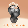 Miniatyrbild 3 av 5: Bluetooth-hörlurar med inbyggd mikrofon LinQ Svart Svart