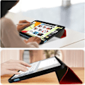 Miniatyrbild 4 av 5: iPad 10.9-skydd - Ekoskinn - Röd - Videostöd - Tangentbordsstöd - Hel skydd Röd