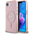Miniatyrbild 1 av 6: Coque Guess IML Glitter Circle MagSafe för iPhone 16e (rosa)