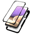 Miniatyrbillede 1 af 4: Helcase - AVIZAR - Samsung Galaxy A32 5G - Stødabsorberende - Plexiglas bagside - Sort kant Svart