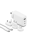 Pikkukuva 1 / 5: Matkakäyttöön suunniteltu Multiport-laturi 67W GaN PowerMaxx USB-C-kaapelilla 1m CYGNETT Valkoinen Vit