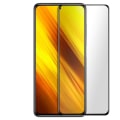 Miniatyrbillede 1 af 4: Xiaomi Poco X3 film af hærdet glas, gennemsigtig affaset sort kontur Transparent