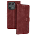 Miniatyrbillede 1 af 5: Etui til Motorola Edge 50 Ultra Pung Video Støtte Bordeaux Röd
