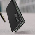 Miniatyrbillede 4 af 4: Hus til Samsung Galaxy Z Fold 3 - AVIZAR - Kortholder med rem - Sort kulstofeffekt Svart