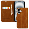 Miniatyrbild 2 av 5: Fodral för iPhone 16 Plus Wallet Flip Video Support Brun kastanj