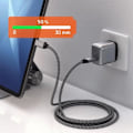 Miniatyrbild 3 av 5: Kabel USB-C till USB-C Strömförsörjning 100W Längd 2 meter Satechi Grey
