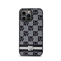 Miniatyrbild 3 av 6: DKNY läder monomönster, rutor och tryckta ränder - iPhone 14 Pro Max-fodral (svart)