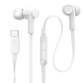 Miniatyrbillede 2 af 6: USB C Øretelefoner Mikrofonknapper Håndfrit sæt Silikone Flad 1,2 m Belkin Hvid Vit