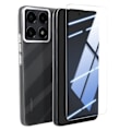 Miniatyrbillede 1 af 5: Beskyttelsespakke til Xiaomi 14T Pro Soft Case og hærdet glas Mayaxess Transparent Transparent