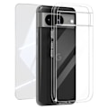 Miniatyrbillede 1 af 5: Beskyttelsespakke til Google Pixel 8 - MAYAXESS - Blødt etui og 9H hærdet glas - Gennemsigtig Transparent