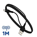 Pikkukuva 4 / 5: Lataus- ja synkronointikaapeli - Blue Star - Micro USB - 1 metri - Nopealiikenteinen - Musta Svart