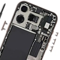Miniatyrbillede 3 af 3: Power- og lydknap til iPhone 16 Pro Max Gul Gul