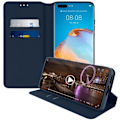 Miniatyrbillede 2 af 4: Housse - AVIZAR - Huawei P40 Pro - Folio Wallet Cover - Øko-læder - Indbygget st støtte - Blå Blå