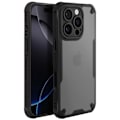 Miniatyrbillede 5 af 5: Stødsikker Cover til iPhone 16 Pro Forstærkede Hjørner Matte Bagside Anti-Fingeraftryk Sort Svart