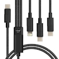 Pikkukuva 1 / 5: USB-C-Lightning-kaapeli - LINQ - 1,2 m - 60 W Pikalataus - USB-C- ja Lightning-yhteensopiva - Musta Svart