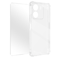Pikkukuva 1 / 6: Kotelo Xiaomi Redmi 13C Iskunkestävälle + 9H Tempered Glass Transparent Transparent