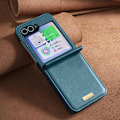 Miniatyrbillede 3 af 5: Etui - AVIZAR - Samsung Galaxy Z Flip 6 - Vegansk læderbagside - Stivt interiør - Grøn Grön