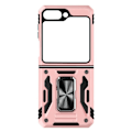 Miniatyrbillede 2 af 4: Etui til Samsung Galaxy Z Flip 5 - AVIZAR - ArmoRing Bump series - Bi-materiale - Rose guld - Metalring Rosa
