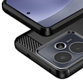 Pikkukuva 3 / 5: Coque pour Realme 14T Silicone Design Carbone Brossé Noir
