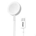Pikkukuva 1 / 5: Apple Watch 5W: n magneettikaapeli USB-C:n kompaktilla liittimellä Bwoo Valkoinen Vit