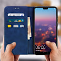 Miniatyrbild 4 av 4: Housse - AVIZAR - Huawei P20 Pro - Ekoskinn - Magnetisk - Stöd - Mörkblå Midnattsblå