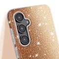 Miniatyrbild 4 av 5: Glittrande Chockresistent Skal för Samsung Galaxy S23 FE Guld Gul