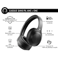 Pikkukuva 2 / 5: Bluetooth 5.3 - Play Immersion - FORCE PLAY - ANC - ENC - 60 tunnin akunkesto Svart