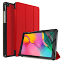 Miniatyrbillede 2 af 4: Etui - AVIZAR - Samsung Galaxy Tab A 8.0 2019 - Økologisk læder Rød - Video Støtte - Tyndt Design Röd