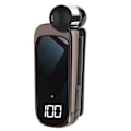 Miniatyrbillede 1 af 5: Bluetooth Øreprop Clip Retrækbar Kable Autonomi 20t LED Skærm LinQ Sort Svart