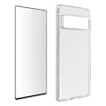 Miniatyrbillede 1 af 5: AVIZAR hårdt etui til Google Pixel 6 Pro - blød silikone og 9H hærdet glasfilm Svart