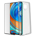 Miniatyrbillede 2 af 4: Xiaomi Redmi Note 9S / 9 Pro / 9 Pro Max etui Hærdet glasfilm Sort Outline Sort Svart