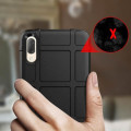Miniatyrbild 3 av 4: Coque - Sony - Xperia L3 - Förstärkt skydd - Robust silikon - Texturerad effekt Svart