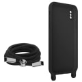 Miniatyrbillede 2 af 5: Coque iPhone XS Max - AVIZAR - Semi-rigid - Nylon snor 80cm - Sort - Unisex Svart