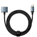 Pikkukuva 1 / 5: USB C - MagSafe 3 -kaapeli MacBook Prolle ja Air M2:lle Nylon 2m 140 W musta ja sininen