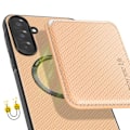 Pikkukuva 3 / 5: Samsung A36:n Magneettikorttipuhelimen suojakuori, hiilikuitu, vaaleanpunainen samppanja Rosa