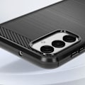 Miniatyrbillede 3 af 5: Coque til Samsung Galaxy A16 Silikone Design Karbonbørstet Sort Svart