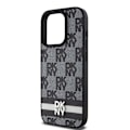 Miniatyrbillede 1 af 6: Elegant iPhone 13 Pro-cover med ternede og stribede mønstre DKNY sort Svart
