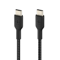 Miniatyrbild 1 av 5: Kabel USB-C till USB-C 18W Strömförsörjning Nylonflätad 1m Belkin svart