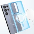 Miniatyrbillede 3 af 6: Coque MagSafe til Samsung Galaxy S24 Ultra Mat Frostet Bagside Lys Blå Kant Blå