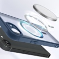 Miniatyrbild 3 av 5: MagSafe-skal för iPhone 16e Matt Frostad Baksida Blå Nattkant Blå
