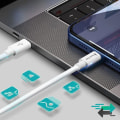 Pikkukuva 3 / 4: USB Type C - Lightning Power Delivery 20W Lataus ja Siirto Valkoinen - AVIZAR - 1m - Silikoni