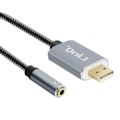 Pikkukuva 1 / 4: Äänisovitin - LinQ - U3530 - USB naar 3.5mm Jack - Audio- ja mikrofonitoiminto - Harmaa