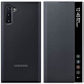 Miniatyrbild 1 av 4: Etui - Samsung - Galaxy Note 10 - Genomskinlig Flip - Helt skydd - Touch-funktion Svart