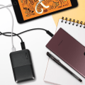 Miniatyrbillede 4 af 5: Backup batteri 10000mAh Dual Output Ultra Compact USB Charge Akashi sort