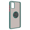 Miniatyrbillede 2 af 4: Samsung Galaxy A02s Cover Bi-materiale Metal Ring Grøn Support Funktion Grøn