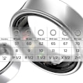Miniatyrbillede 5 af 6: Bluetooth-forbundet ring Sundhedsovervågning Multisport Vandtæt Størrelse 12 Sølv