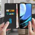 Miniatyrbillede 3 af 4: Etui - Xiaomi - Redmi 9T - Beskyttelse med Kortholder - Støttefunktion - Sort Svart
